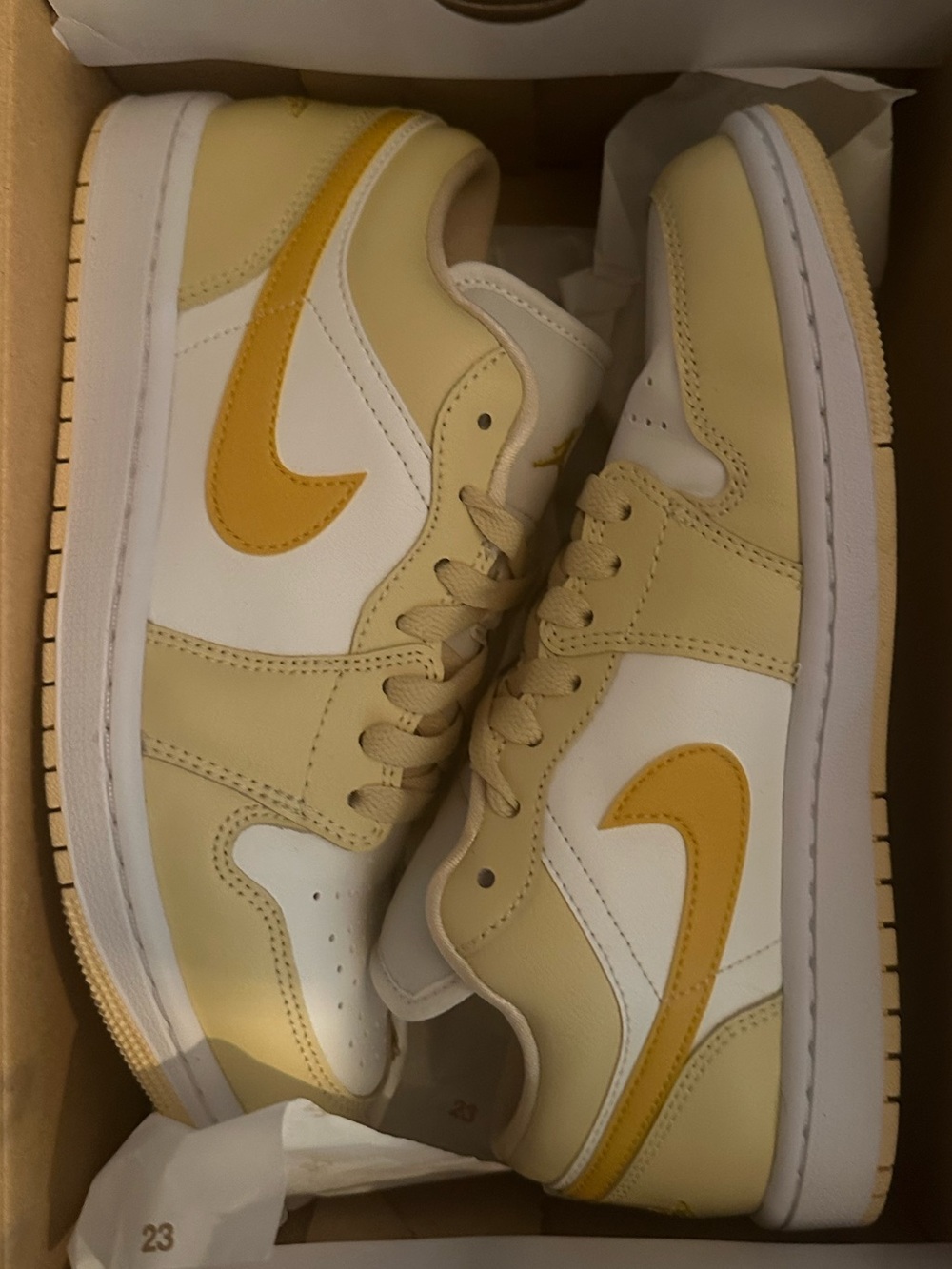 Nike air Jordan 1 low “yellow ochre” women’s size 8.5 men’s 7 - Picture 9 of 11